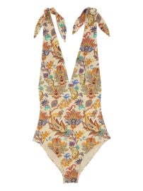 ETRO tie-shoulder paisley-print Swimsuit | Neutrals | FARFETCH at Farfetch